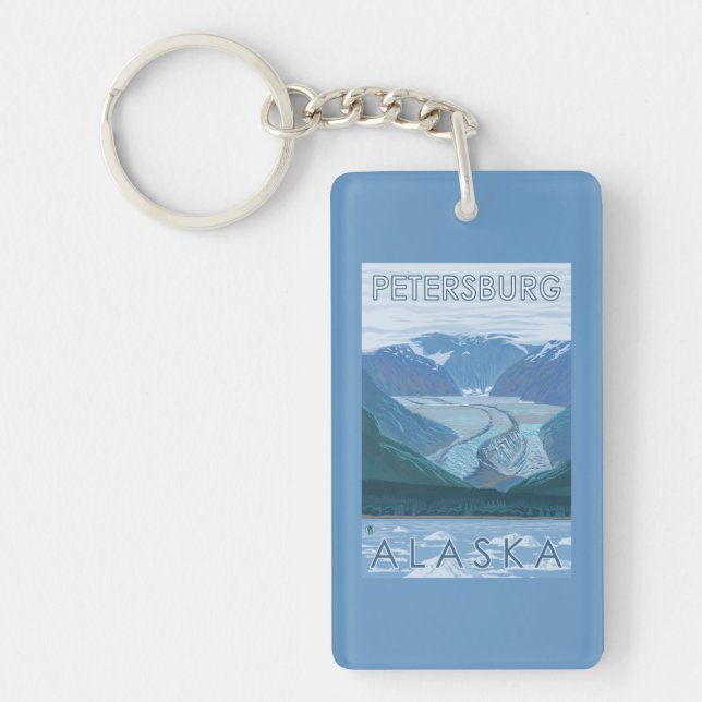 Porte-clés Scène de glacier - Pétersbourg, Alaska (Devant)