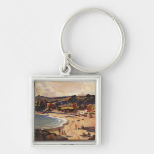 Porte-clés Scène ferroviaire du sud/de Great Western plage