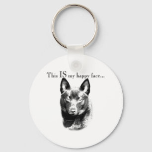 Porte-clés Schipperke Joyeux Visage