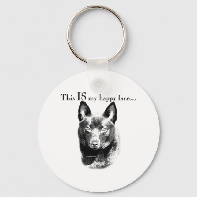 Porte-clés Schipperke Joyeux Visage (Recto)