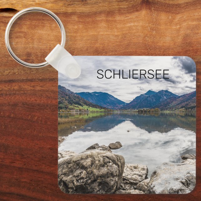 Porte-clés Schliersee Bavière Lac Allemagne Panorama Souvenir (Recto)
