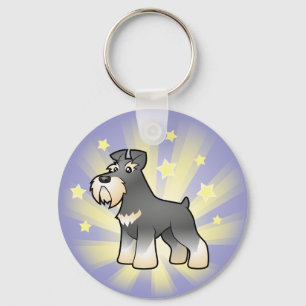 Porte-clés Schnauzer géant/standard/miniature de peu d'étoi