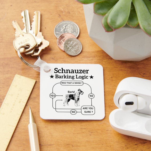 Porte-clés Schnauzer Logique d'Barre Cool chien animal de com (Bureau)