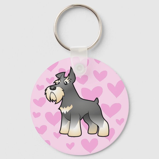 Porte-clés Schnauzer Love (Recto)