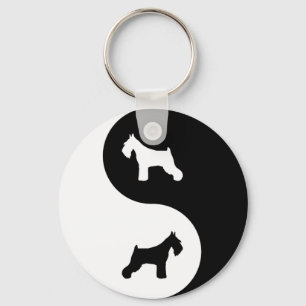 Porte-clés Schnauzer Yin Yang