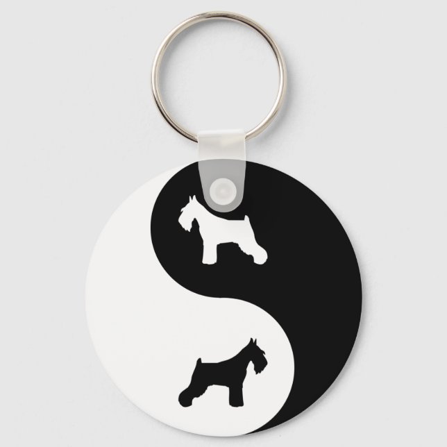 Porte-clés Schnauzer Yin Yang (Recto)