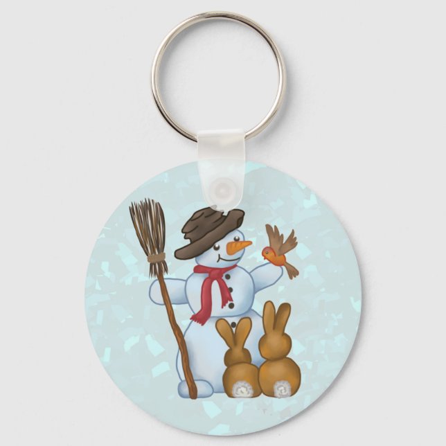 Porte-clés Schneemann mit tieren (Recto)