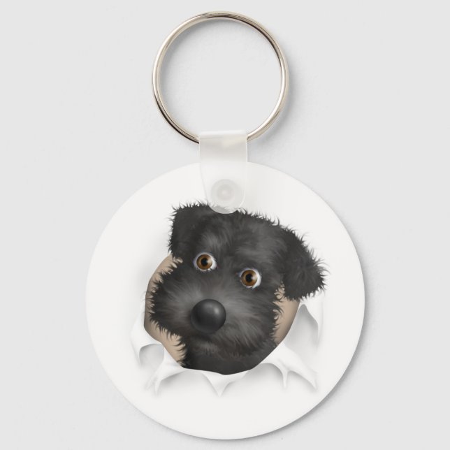 Porte-clés Schnoodle (Noir) sortant (Recto)