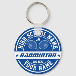 Porte-clés School Badminton Player Personalized Sports