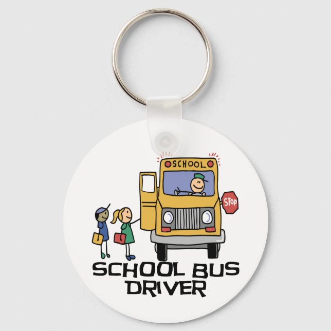 Porte-clés School Bus Driver T-shirts and Gifts. (Recto)