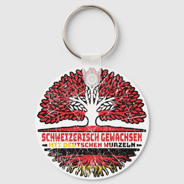 Porte-clés Schweiz Schweizer Deutsch Deutschland Baum Wurzel (Recto)