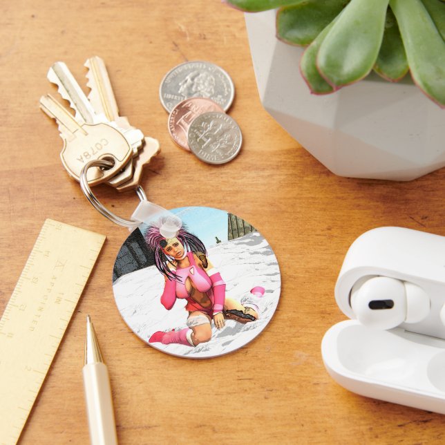 Porte-clés Sci Fi Femme Cyborg (Bureau)