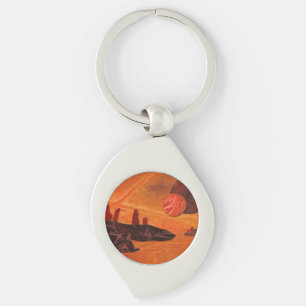 Porte-clés Sci-Fi "Seas of Fire" doubles soleils, monde des m