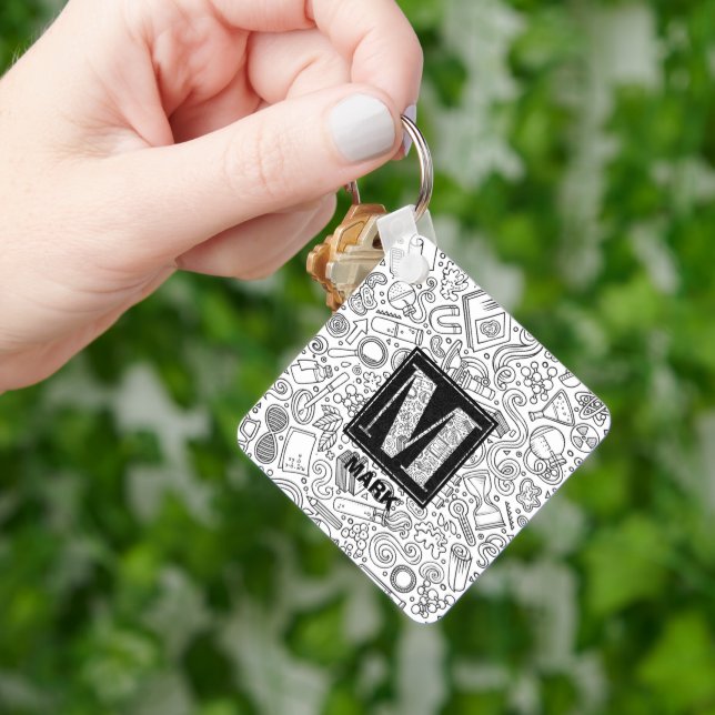 Porte-clés Science Custom Monogram - Letter M Keychain (main)