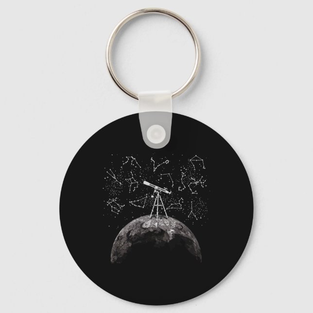 Porte-clés Science de la Lune - Professeur d'astronomie, Astr (Recto)
