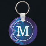 Porte-clés Science d'empreinte ADN monogramme<br><div class="desc">Personnalisez avec votre monogramme pour créer un porte-clés tendance et cool inspiré des sciences,  conçu pour tous les scientifiques,  les professeurs de sciences,  les étudiants en sciences,  bref,  pour tout geek de la science dans votre vie (et cela vous inclut !) Conçu par Science Geekness© sur http://www.zazzle.com/sciencegeekness*</div>
