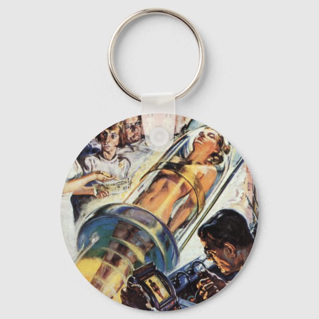 Porte-clés Science-fiction vintage, Expérience de laboratoire (Recto)