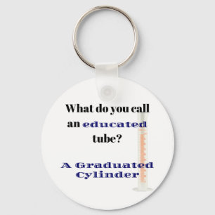 Porte-clés Science Joke Papa Joke Graduated Cylinder