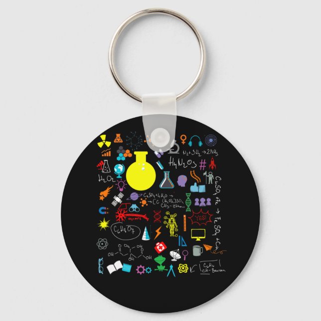 Porte-clés Science Physic Math Chemistry Biology Astronomy (Recto)