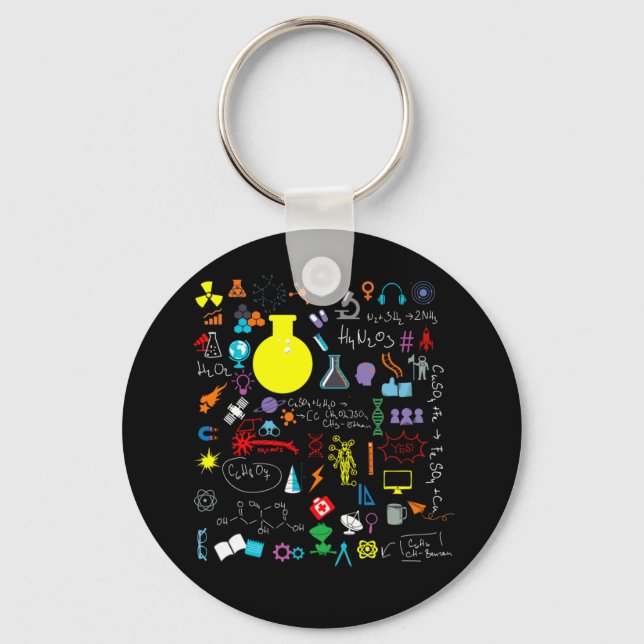 Porte-clés Science Physic Math Chemistry Biology Astronomy (Recto)