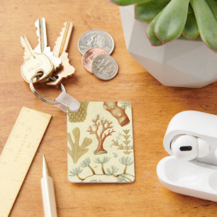 Porte-clés Science Textbook Biologie, Corail Vintage Animaux