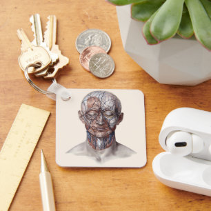 Porte-clés Science vintage de l'anatomie humaine, nez de gorg