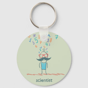 Porte-clés Scientist Thinking Keychain