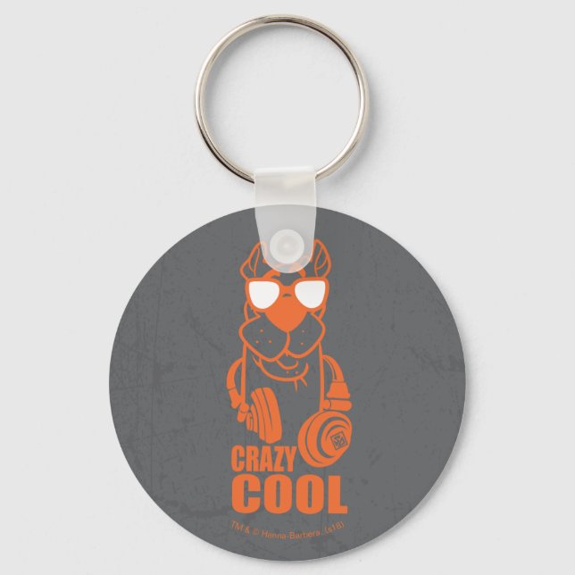 Porte-clés Scooby-Doo "Cool fou" casque graphique (Recto)