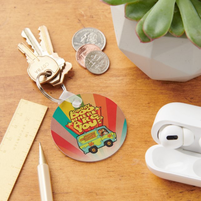 Porte-clés Scooby-Doo | "Où Es-Tu ?" Retro Cartoon Van (Bureau)