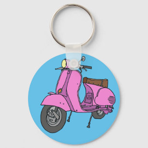 Porte-clés Scooter à moteur rose