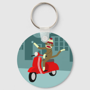 Porte-clés Scooter Sock Monkey Vespa