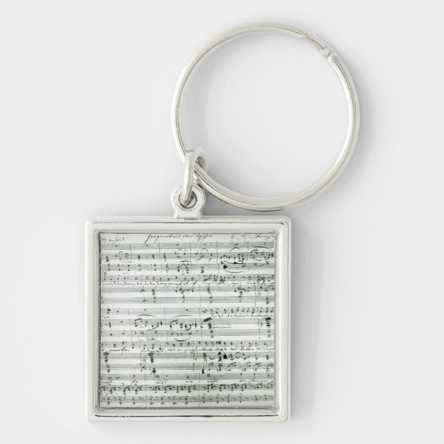 Porte-clés Score manuscrit 'de DEM d'aus de fragment (Devant)