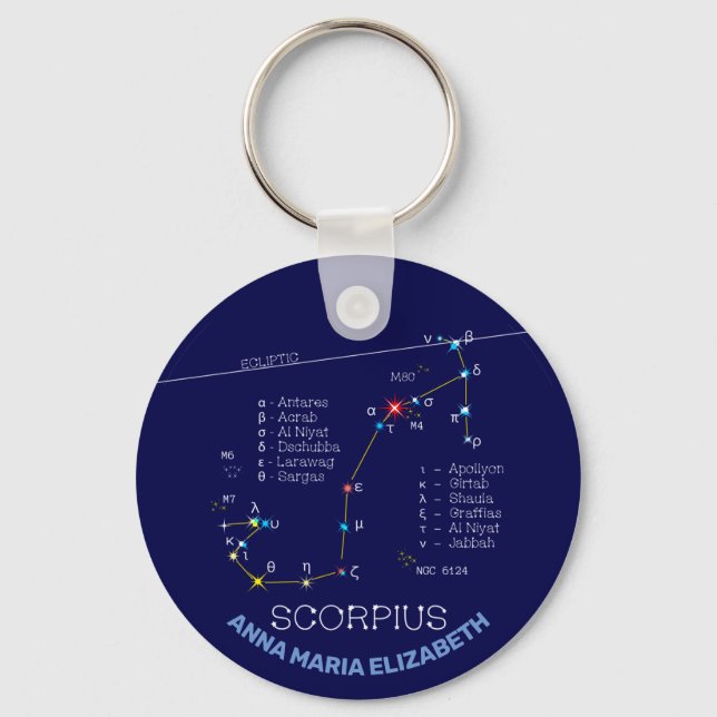 Porte-clés Scorpie Constellation Zodiaque (Recto)