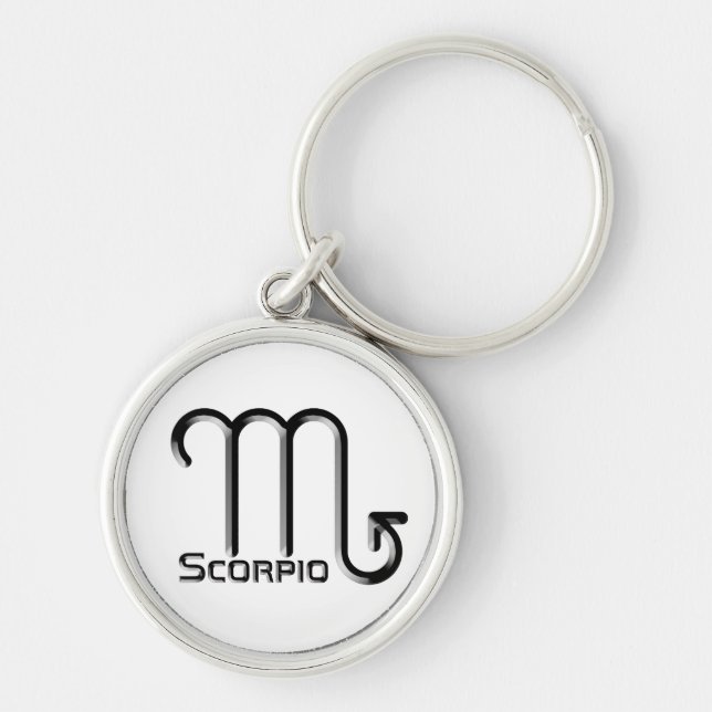 Porte-clés SCORPIO, Conception abstraite du signe zodiaque, (Devant)