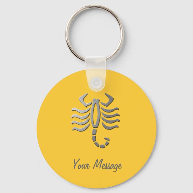 Porte-clés Scorpio Zodiac Star Sign Silver Keyring (Recto)