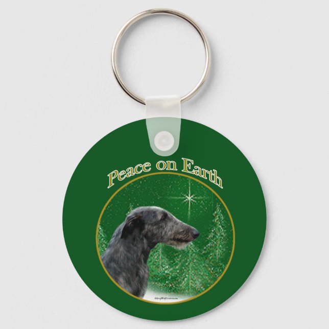 Porte-clés Scottish Deerhound Peace (Recto)