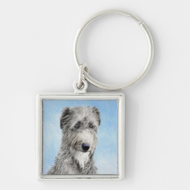 Porte-clés Scottish Deerhound Peinture - Cute Original Chien  (Devant)