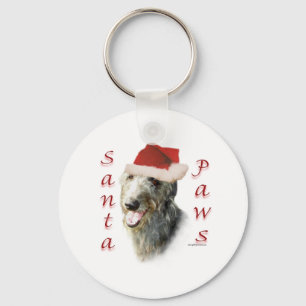 Porte-clés Scottish Deerhound Père Noël Paws