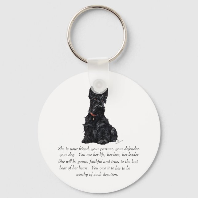 Porte-clés Scottish Terrier Keepsaké - Femme (Recto)
