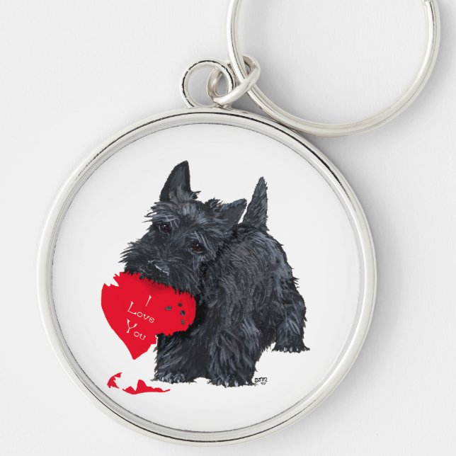 Porte-clés Scottish Terrier Valentine (Devant)