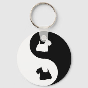 Porte-clés Scottish Terrier Yin Yang