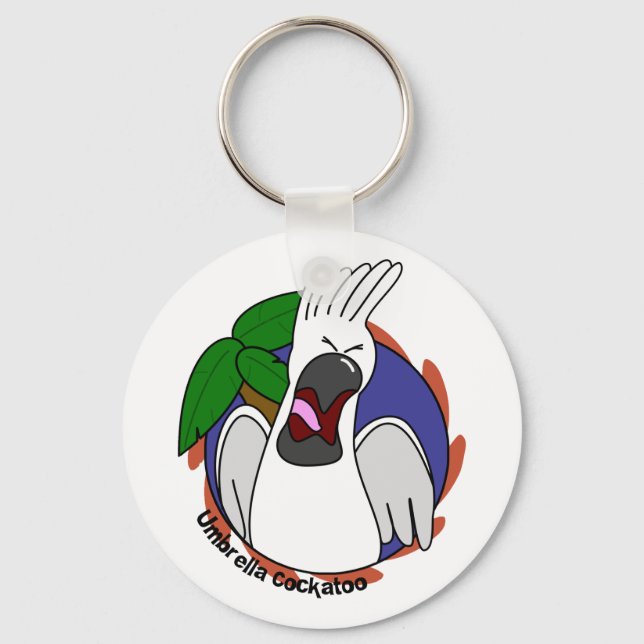 Porte-clés Screaming Umbrella Cockatoo Keychain (Recto)