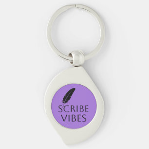 Porte-clés Scribe Vibes Écrivains Auteurs Poètes Violet
