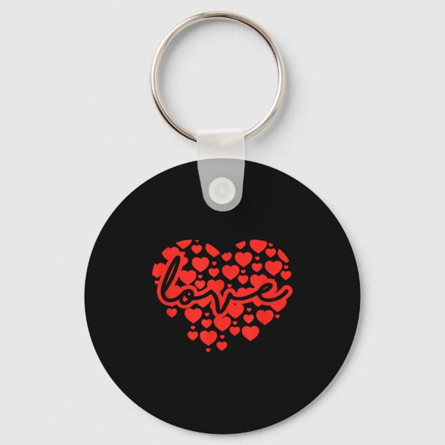 Porte-clés Script Love Heart Of Hearts Valentine's Day  (Recto)