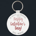 Porte-clés Script moderne Happy Galentine's Day Keepsaké cade<br><div class="desc">Script moderne Happy Galentine's Day Keepsaké porte - clé cadeau pour vos besftriends.</div>