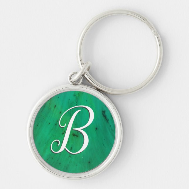 Porte-clés Script Monogram Green Chem (Devant)