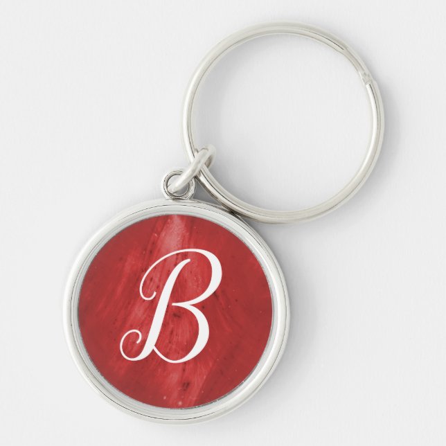 Porte-clés Script Monogramme Red Chem (Devant)