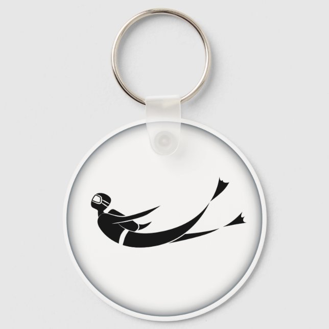 Porte-clés Scuba Diver Man Porte - clé de dessin (Recto)
