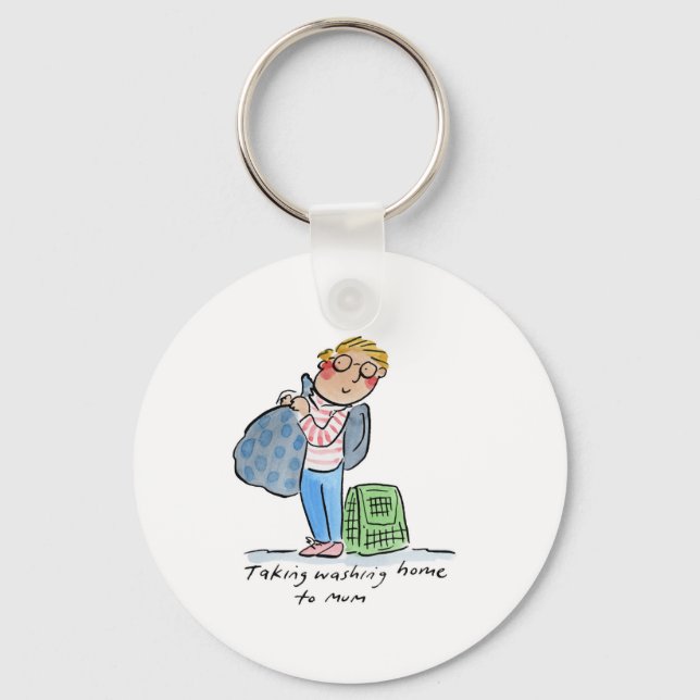 Porte-clés Se laver à la maison à maman (Recto)