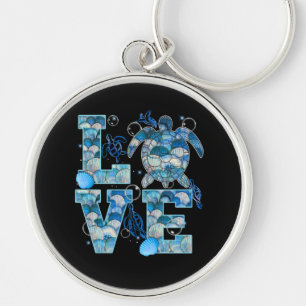 Porte-clés Sea Turtle Love Shirt Ocean Beach Amoureux des ani